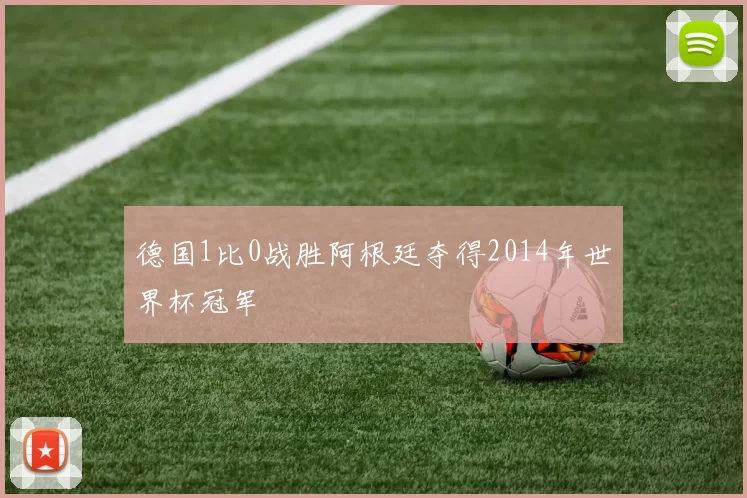 德国1比0战胜阿根廷夺得2014年世界杯冠军